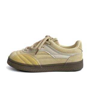 City camel Дышащие женские скейтерские кеды низкие светло-желтые, цвет Light Yellow