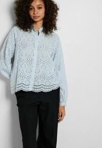 Рубашка-блузка SLFTATIANA L S EMBR Selected, светло-голубой