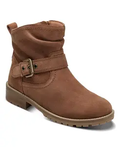 Женские ботильи Thrill с пряжкой и плиссировкой Earth, коричневый