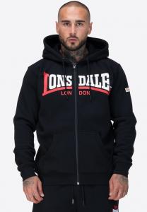 Толстовка Lonsdale Zip-up sweatshirt, Black/White/Red/Black