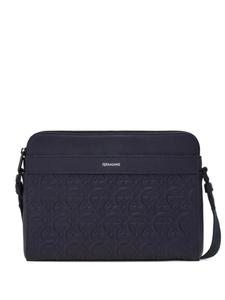 Сумка через плечо Ferragamo с тиснением Gancini, синий