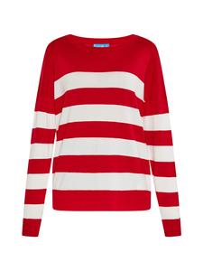 Женский свитер красного и белого цвета usha BLUE LABEL