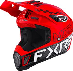 Мотокроссовый шлем FXR clutch race div, Red/Black/White