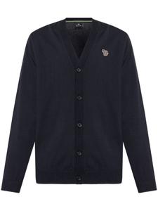 Кардиган с нашивкой «зебра» от PS Paul Smith, синий