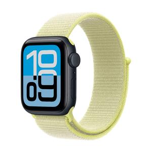 Умные часы Apple Watch SE 3, 2025 (GPS + Cellular), 40 мм, Midnight Aluminum Case/Textile Neon Yellow Sport Loop