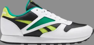 Кроссовки classic leather mark 'black hero yellow' Reebok, черный