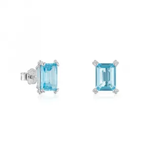 Серьги Tous Color Pills, серебро/топаз