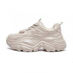 Кроссовки женские толстые низкие бежевый Malemonkey