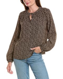 Крестьянская блузка Brooks Brothers, коричневый