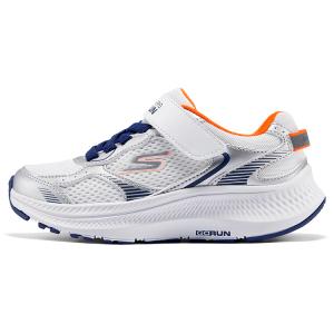 Skechers Kids Низкие повседневные кроссовки для мальчиков, устойчивые к истиранию, серебристо-оранжевые, детские