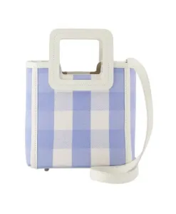 Мини-Сумочка Ширли из синей кожи Staud, синий