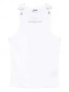 Жилет в рубчик с застежкой Jean Paul Gaultier, белый