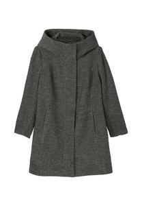 Пальто с большим капюшоном А-силуэта с добавлением шерсти. Sheego, черный