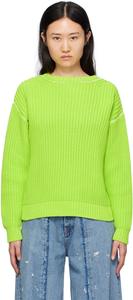 Зеленый воздушный свитер Mm6 Maison Margiela