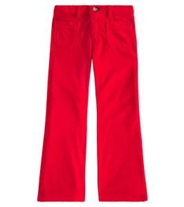 Расклешенные брюки из хлопкового вельвета Junon Bonpoint, Geranium