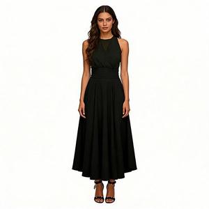 Женская элегантная юбка миди с карманами на высокой талии Seoria, Black