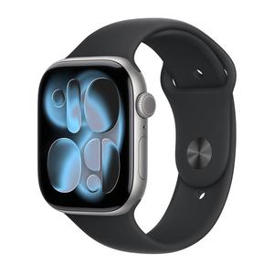 Умные часы Apple Watch Series 11 (GPS), 46 мм, Space Gray Aluminum Case/Black Sport Band - M/L