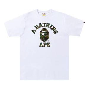 Футболка BAPE 1st Camo College Tee 'White/Green', белый