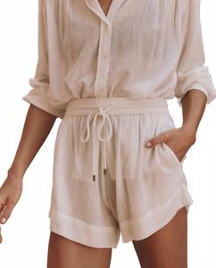 Шорты Delta белого цвета THE GREAT