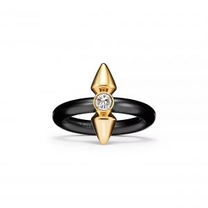 Кольцо Tiffany & Co. Titan by Pharrell Williams, титан/золото/бриллианты