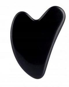 Нефритовый массажер для лица, черный, пластина Гуа Ша Deni Carte