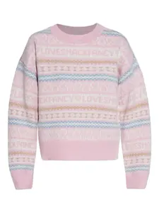 Узорчатый свитер Emberly Loveshackfancy, розовый