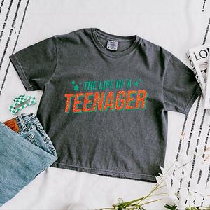Боксерский кроп-топ для женщин The life of a teenager puff/glitter Simply Sage Market, Chalky Mint