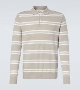 Полосатый кашемировый свитер-поло Mr Swansea Arch4, Lichen