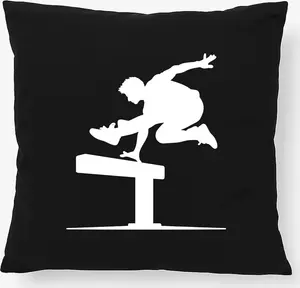 Подушка для головы Huuraa Parkour Freerunning Gift 40x40 см с наполнителем из черного хлопка, декор для паркура Hellweg Druckerei