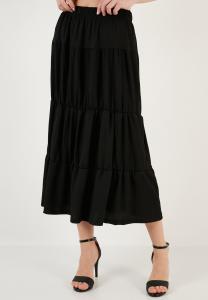 Юбка А-силуэта Regular Fit LELA, черная