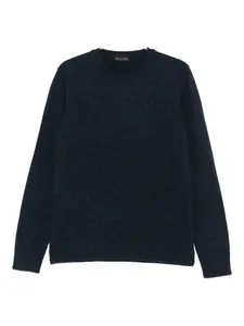 Свитер с круглым вырезом Roberto Collina, синий