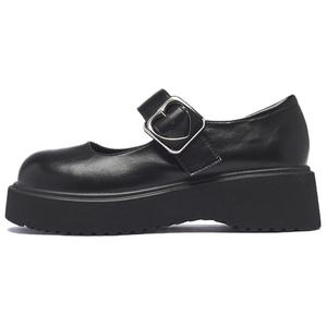 AGSDON Мэри Джейн туфли на каблуке 5 см женские черные, цвет Black