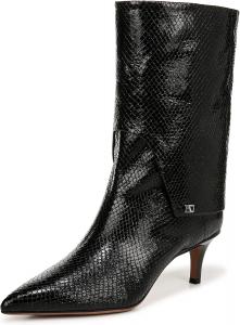 Женские сапоги Franco Sarto Alberta с заостренным носком до середины голени, Black Snake