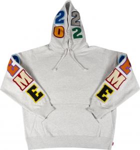 Толстовка Supreme Team Chenille Hooded Sweatshirt 'Ash Grey', серый