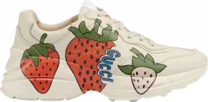 Кроссовки Gucci Wmns Rhyton Gucci Strawberry, белый