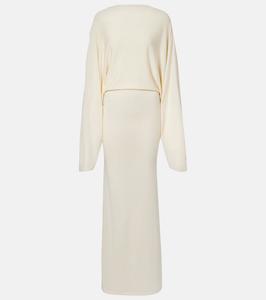 Прозрачное макси-платье с открытой спиной Aya Muse, белый