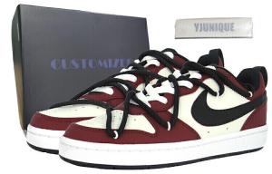 Кроссовки Nike Court Borough Skateboard Shoes Women's Low-Top Black, черный