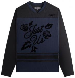 Футболка с длинными рукавами Kith Malik из сетчатой ткани, модель, черный