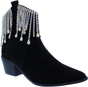 Женские ботильоны Liliana Footwear с камнями, Brammer-1, Black