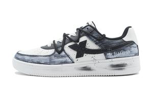 XTEP Кроссовки Air Force One для скейтбординга, износостойкие, нескользящие, низкие, мужские, черно-белые