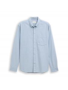 Рубашка на пуговицах классического кроя TOM TAILOR, светло-голубой