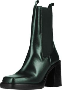 Женские ботильоны FYS с квадратным носком, на высоком толстом каблуке, эластичные, модные, на осень и зиму, размеры 4-16 США, Dark Green