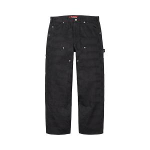 Джинсы Supreme Jacquard Logos Double Knee Denim Painter Jean 'Black'