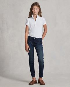 Джинсы для девочки эластичного синего цвета Polo Ralph Lauren, индиго