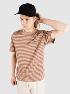 Футболка Anerkjendt Akkikki Cot/Linen Stripe T-Shirt, auburn