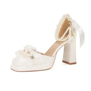 Туфли на высоком каблуке для женщин Zubumei, White