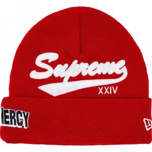 Шапка Supreme x New Era Salvation Beanie Unisex, красный