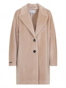 Пальто из шерсти альпаки Peserico, нейтральный