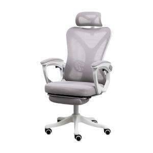 Игровое кресло Insdea YKA024-Ⅳ, Sponge, сталь, подставка для ног, Xiaoyao, серый/белый