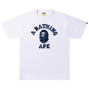 Футболка BAPE Color Camo A College Tee 'White/Navy', белый